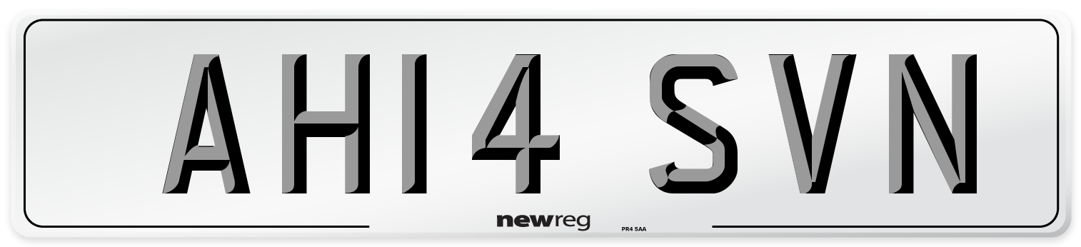 AH14 SVN Number Plate from New Reg